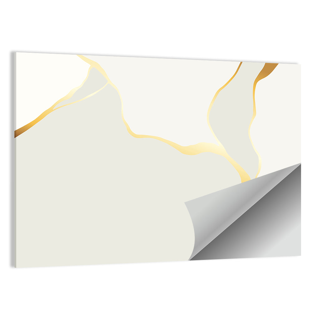 Golden Kintsugi Streams Wall Art