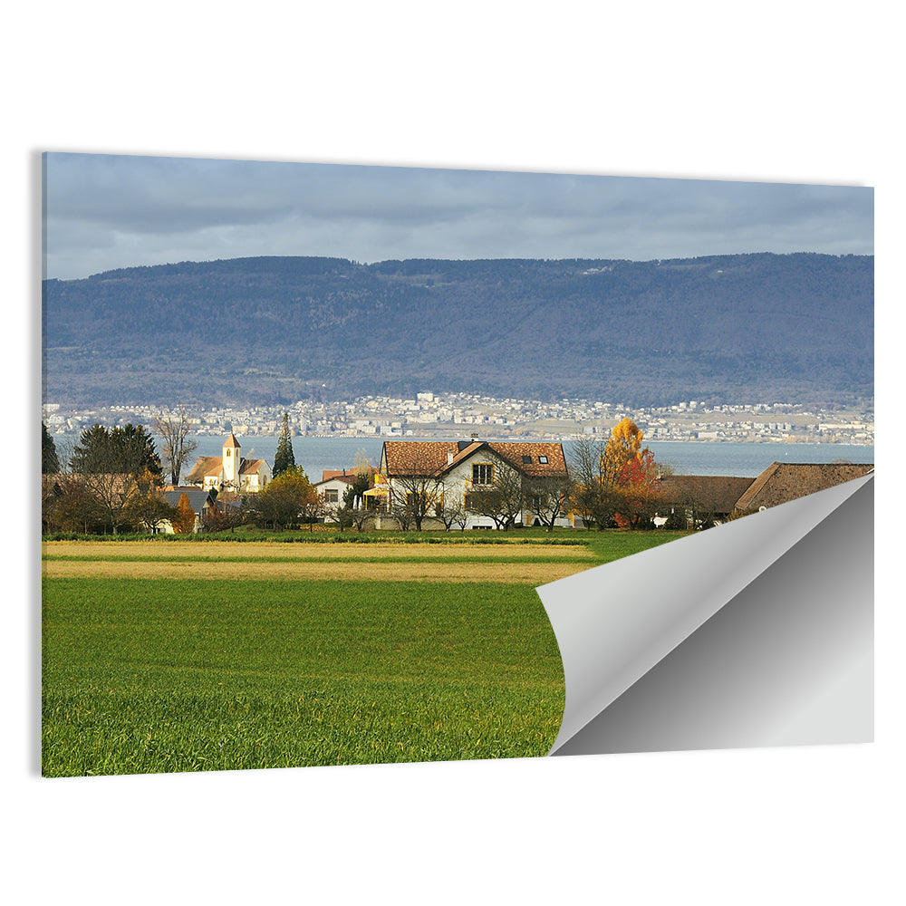 Lake Neuchatel Countryside View Wall Art