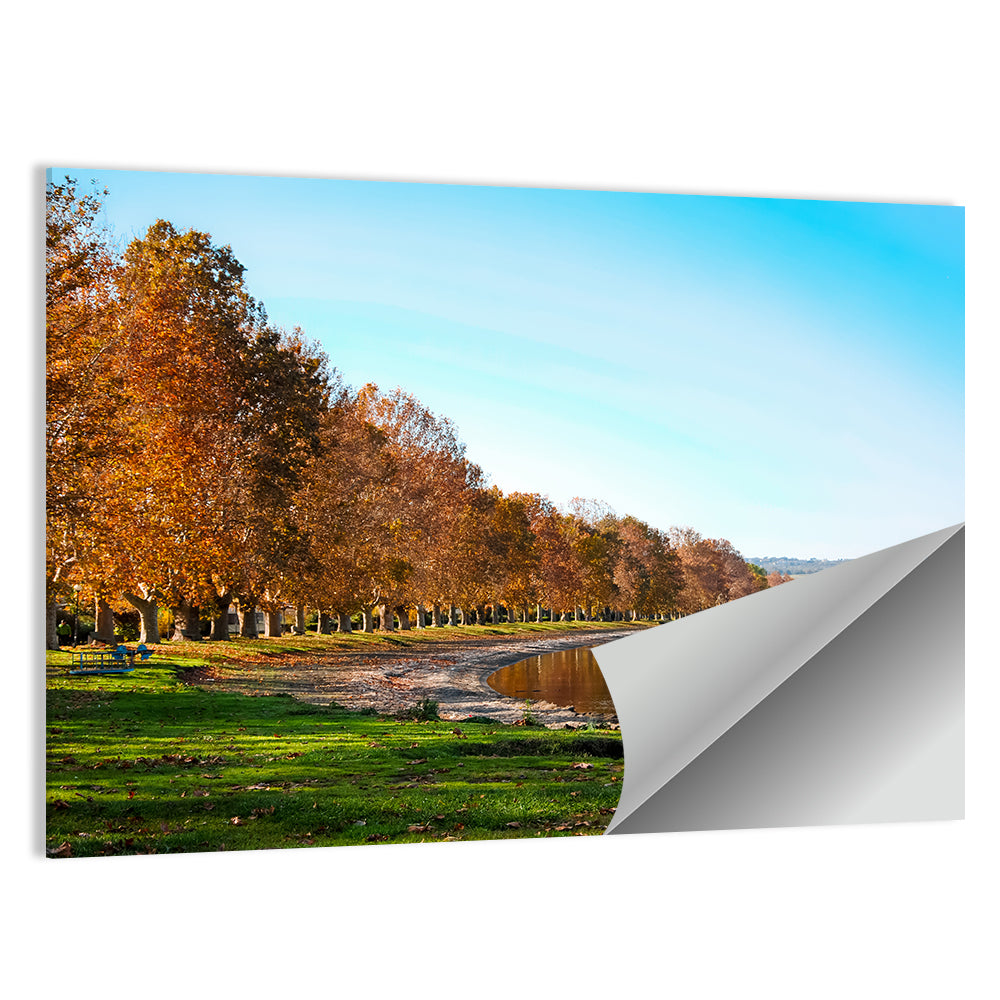 Lake Bolsena Autumn Shoreline Wall Art