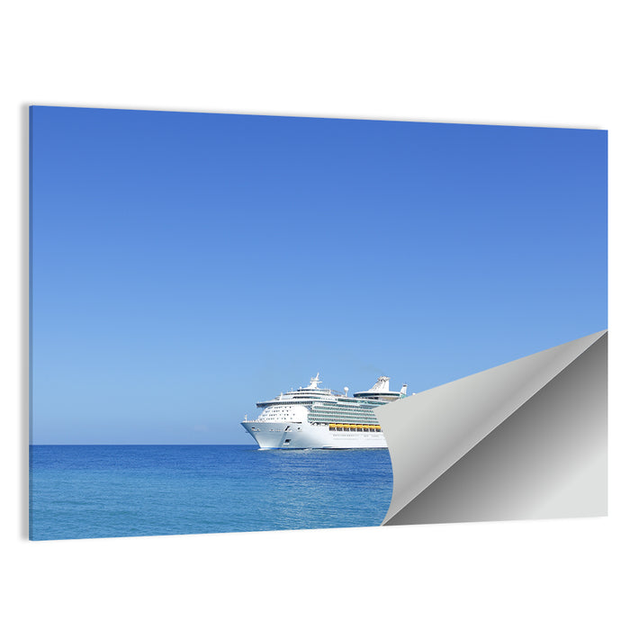 Cruise Ship in Open Sea Wall Art as a poster print