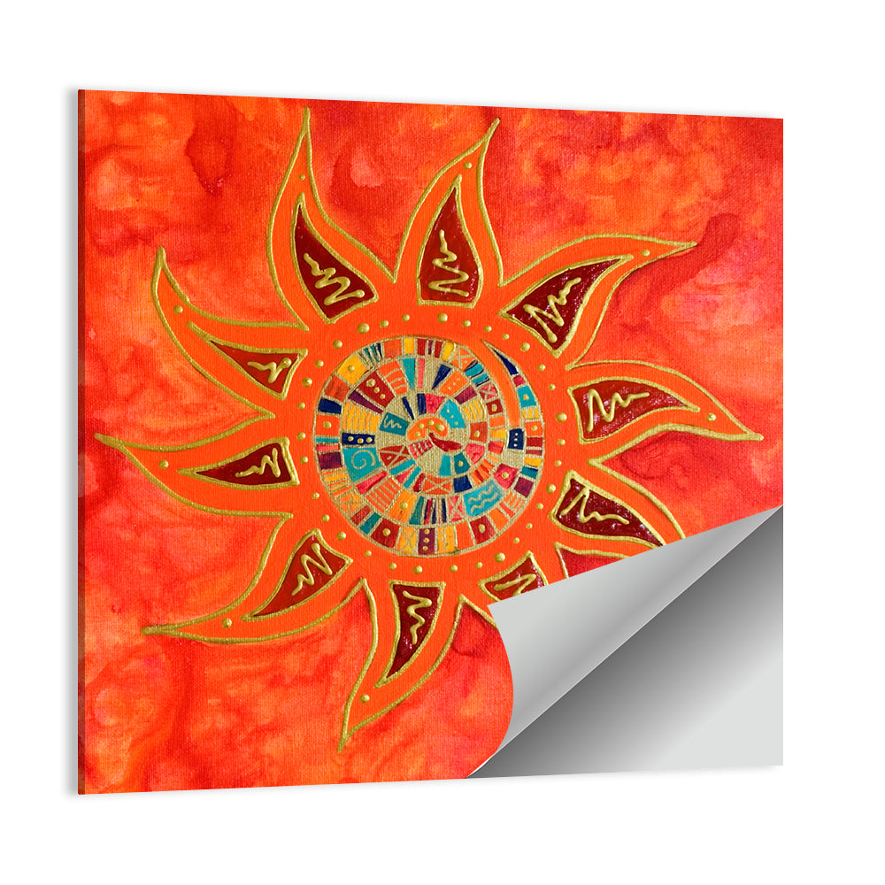 Colorful Sun Mandala Wall Art