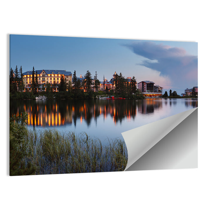 Štrbské Pleso at Dusk Wall Art as a poster print