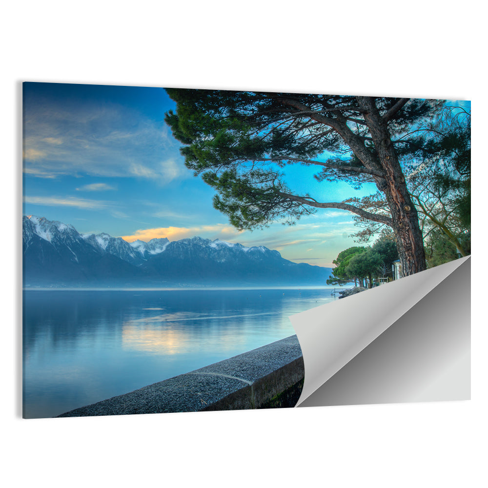 Lake Geneva View from Montreux Wall Art
