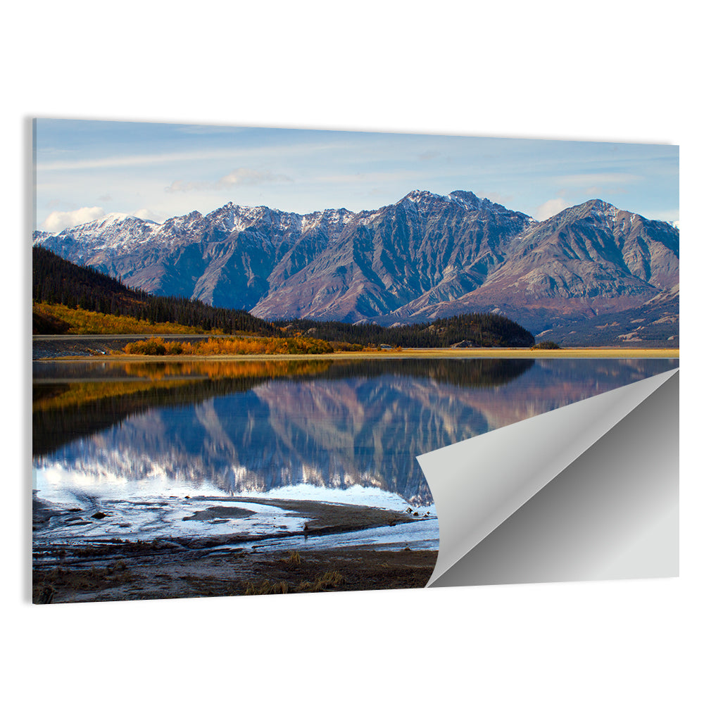 Kluane Lake Autumn Reflection Wall Art