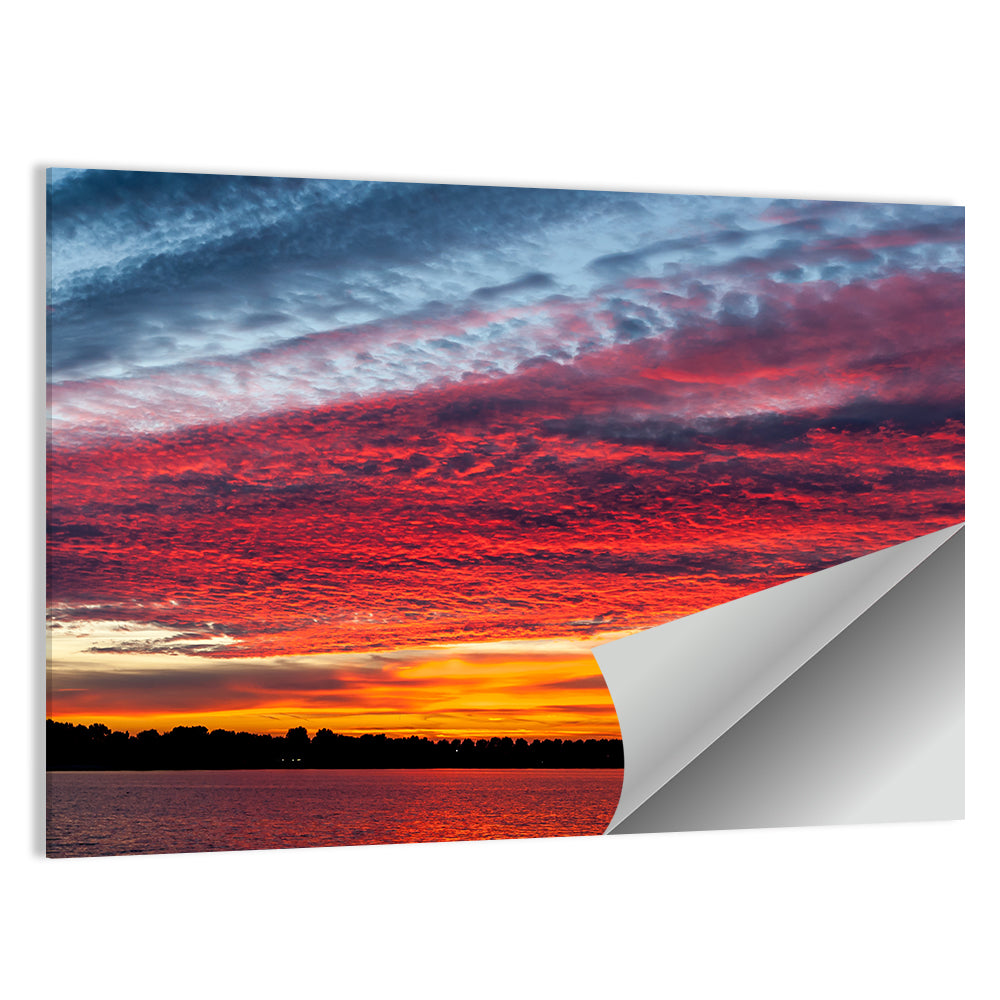 Lake Ijssel Dusk Reflection Wall Art