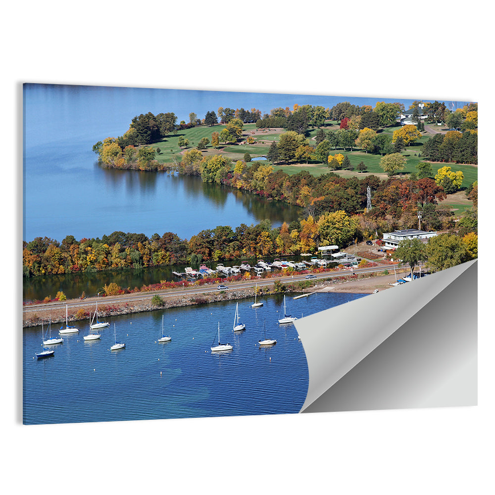 Lake Wissota Aerial Wall Art