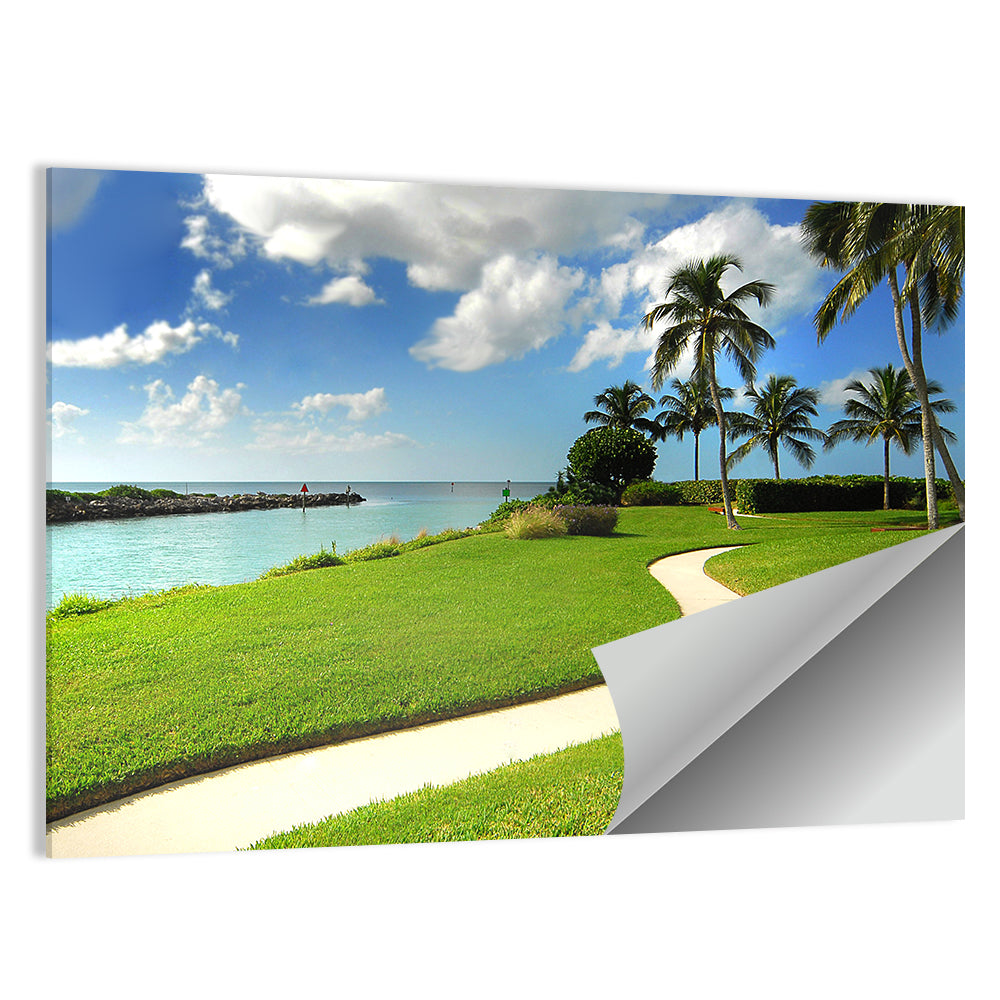 Tropical Coastal Pathway Wall Art