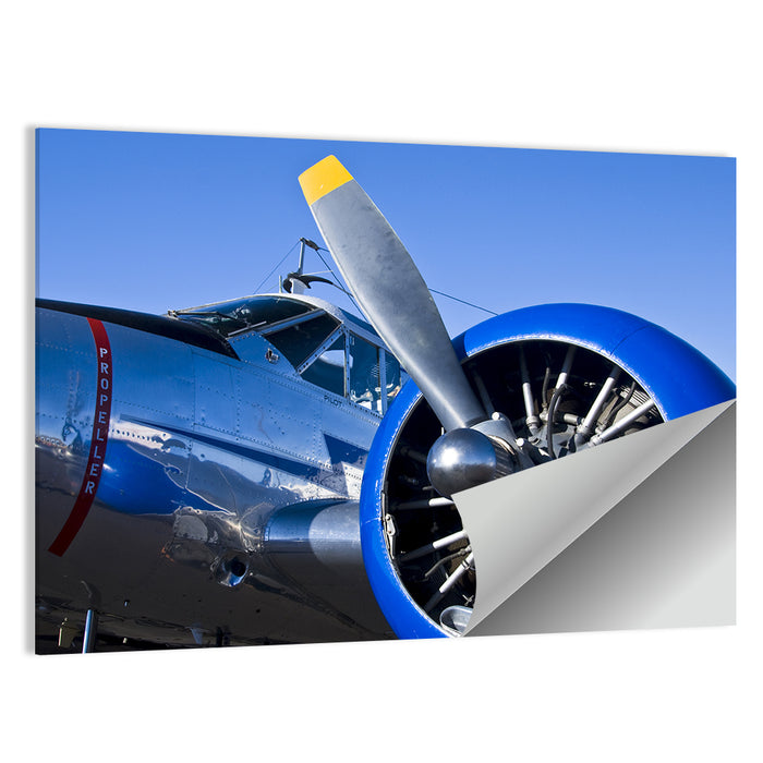 Vintage Radial Engine Close-up Wall Art as a poster print