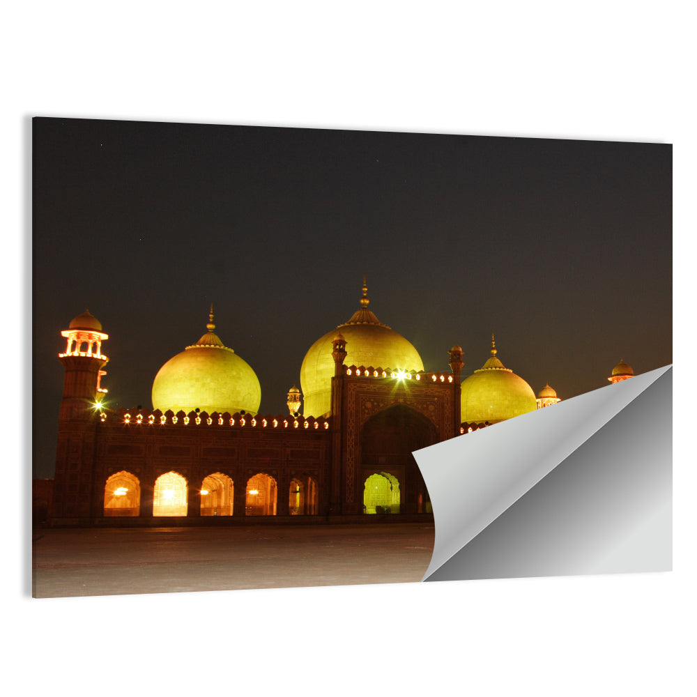 Badshahi Mosque at Night Wall Art