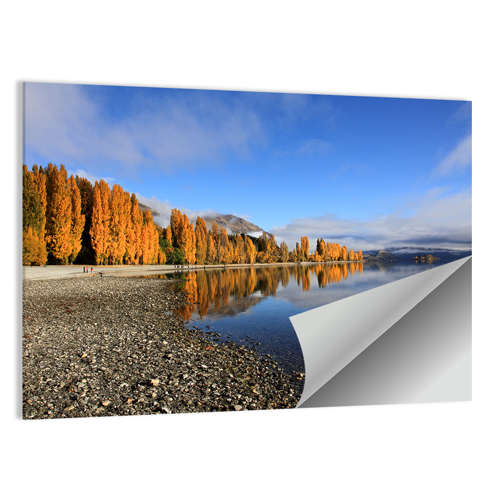 Lake Wanaka Golden Reflection Wall Art