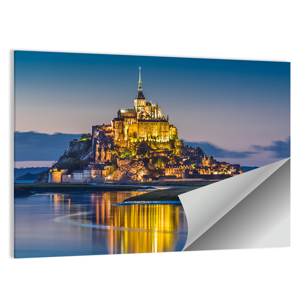 Mont Saint-michel at Dusk Wall Art