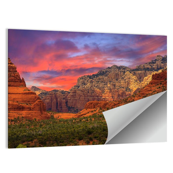 Sedona Red Rocks Sunrise Wall Art as a poster print