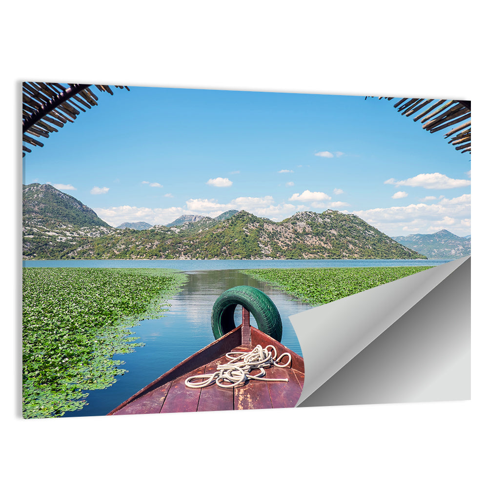 Bow of a Boat at Shkodra Lake Wall Art