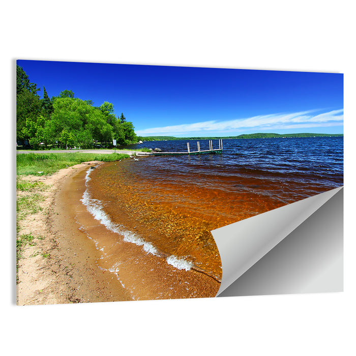Lake Gogebic Sunny Shoreline Wall Art as a poster print