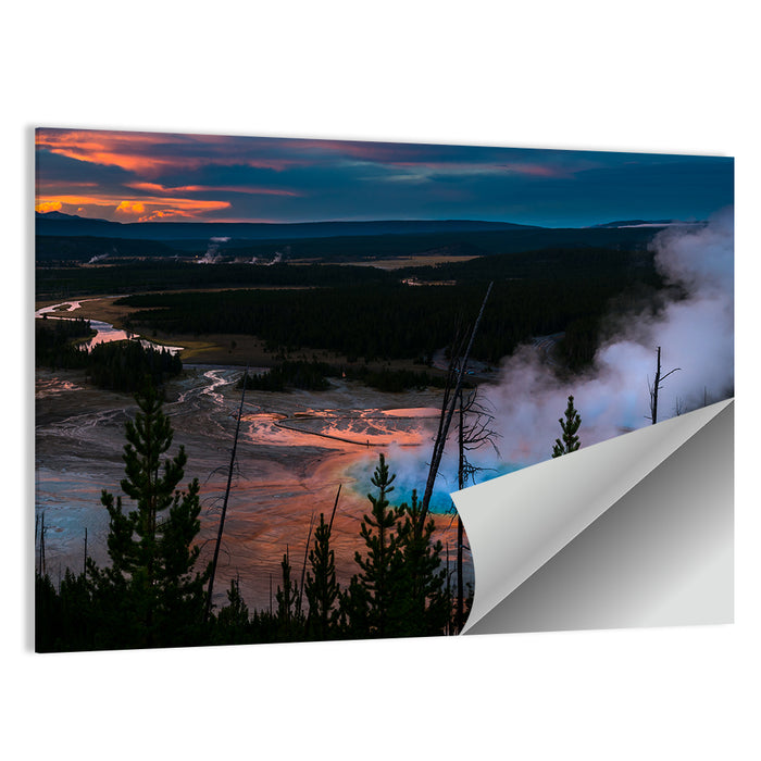 Grand Prismatic Spring, Yellowstone Wall Art as a poster print