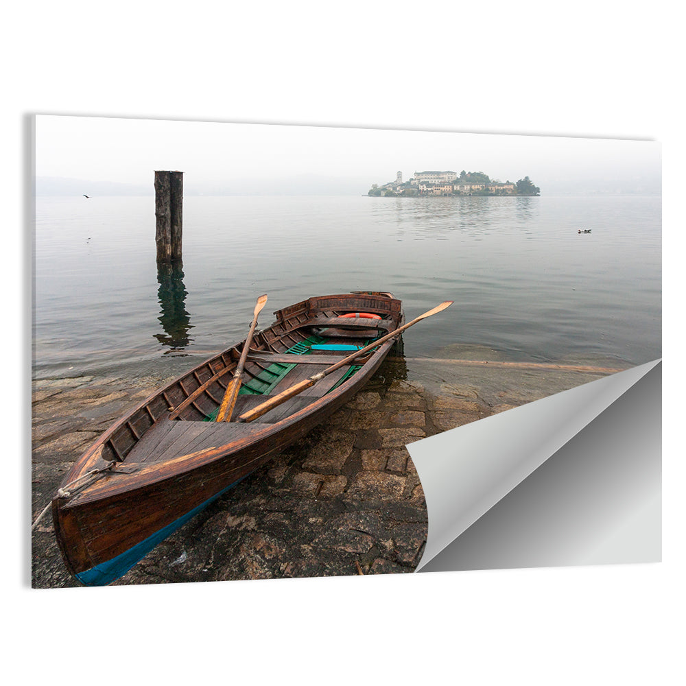 Rowboat on Lake Orta Wall Art