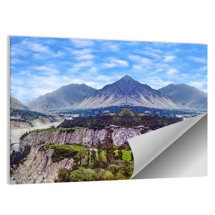 Karimabad Valley Reflection Wall Art as a poster print