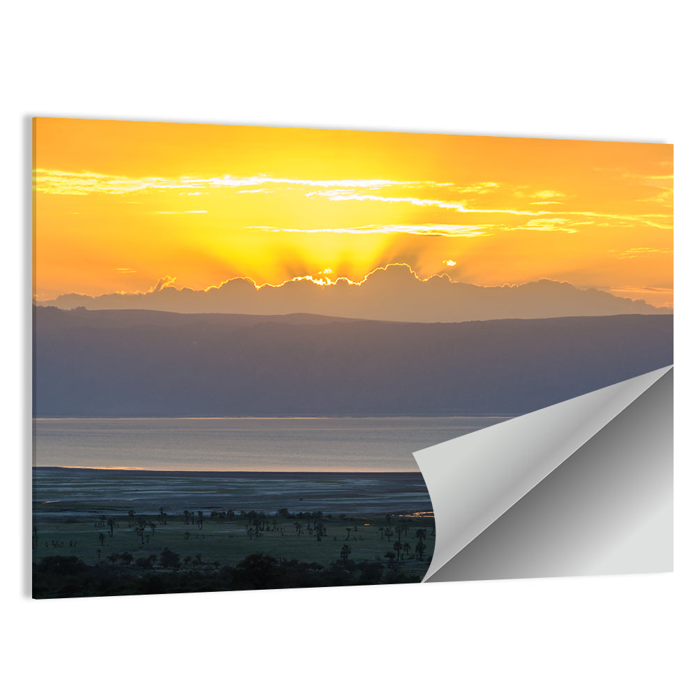 Lake Eyasi Golden Sunset Wall Art