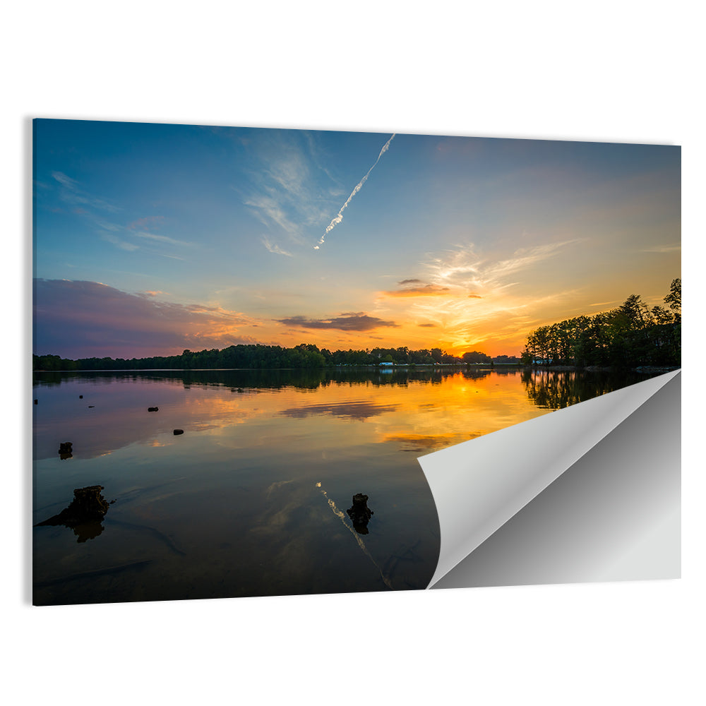 Lake Norman Sunset Reflection Wall Art