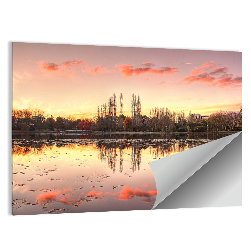 Lake Burley Griffin Sunset Reflection Wall Art