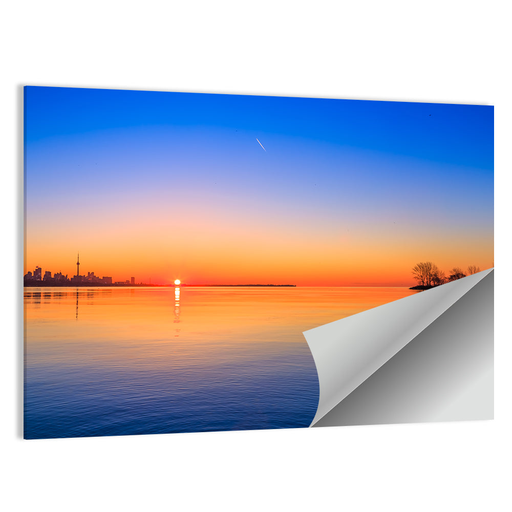 Toronto Sunset Over Lake Ontario Wall Art