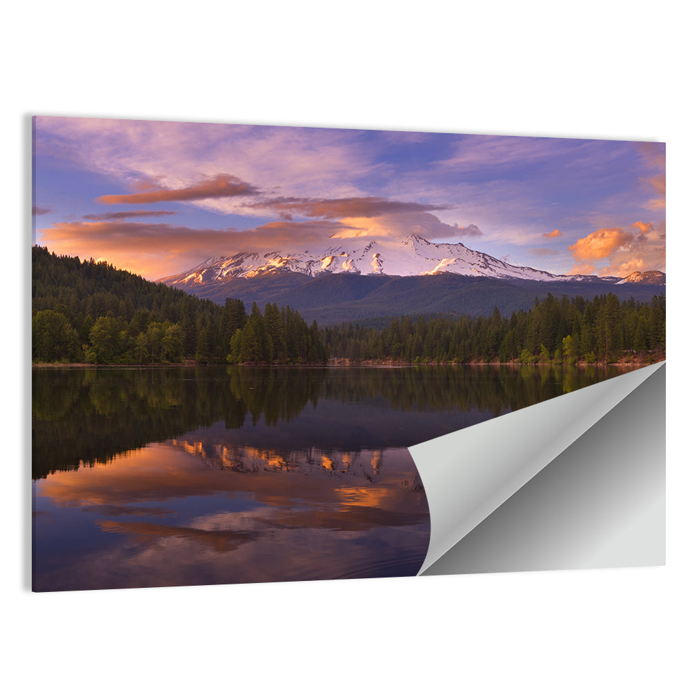 Mt Shasta Over Lake Siskiyou Wall Art