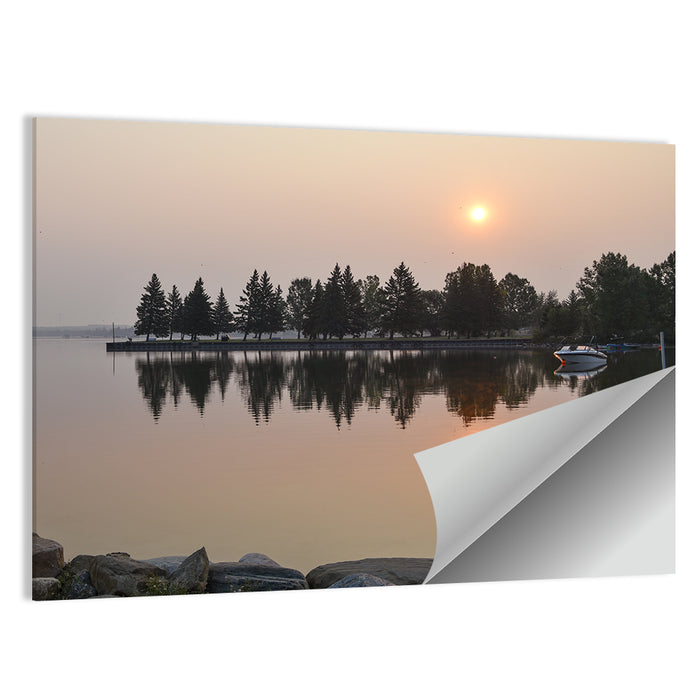 Sylvan Lake Sunset Reflection Wall Art as a poster print