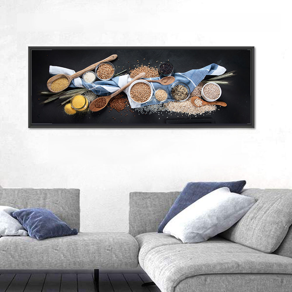 Assorted Grains in Bowls Wall Art