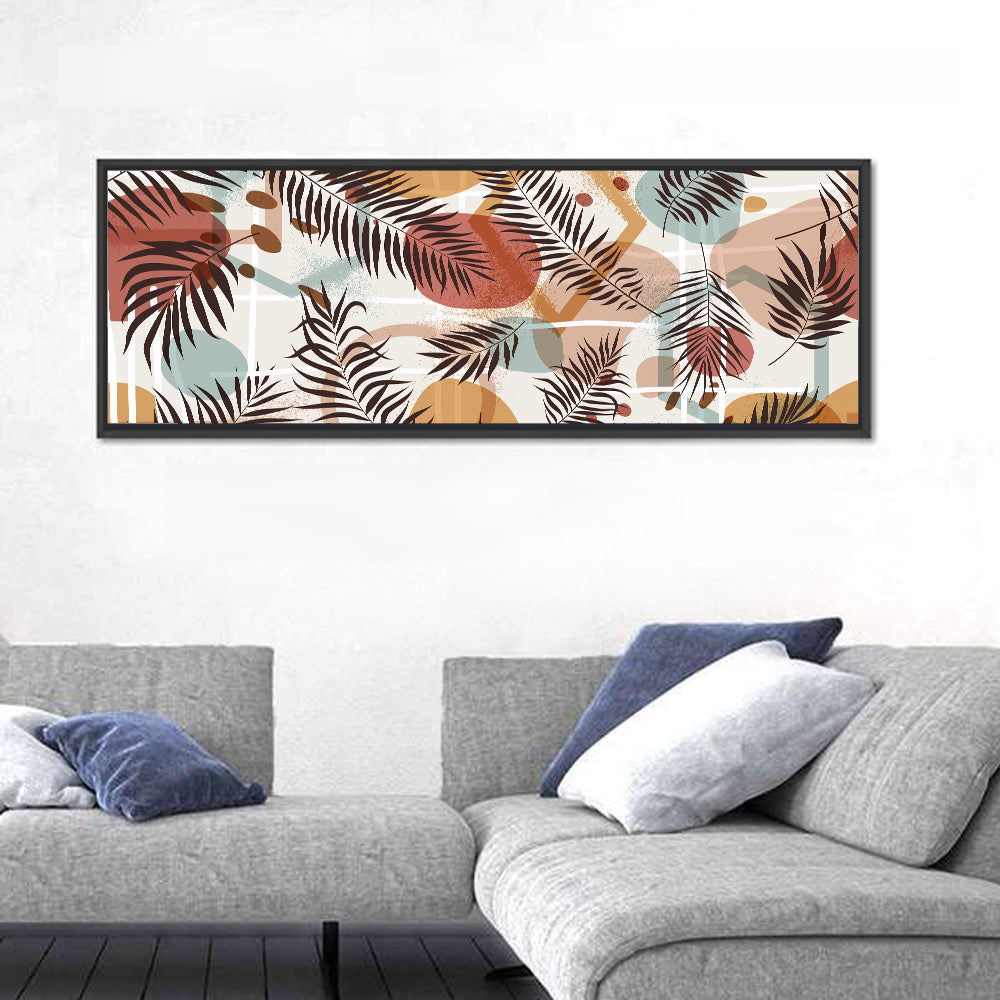 Geometric Tropical Leaves Wall Art