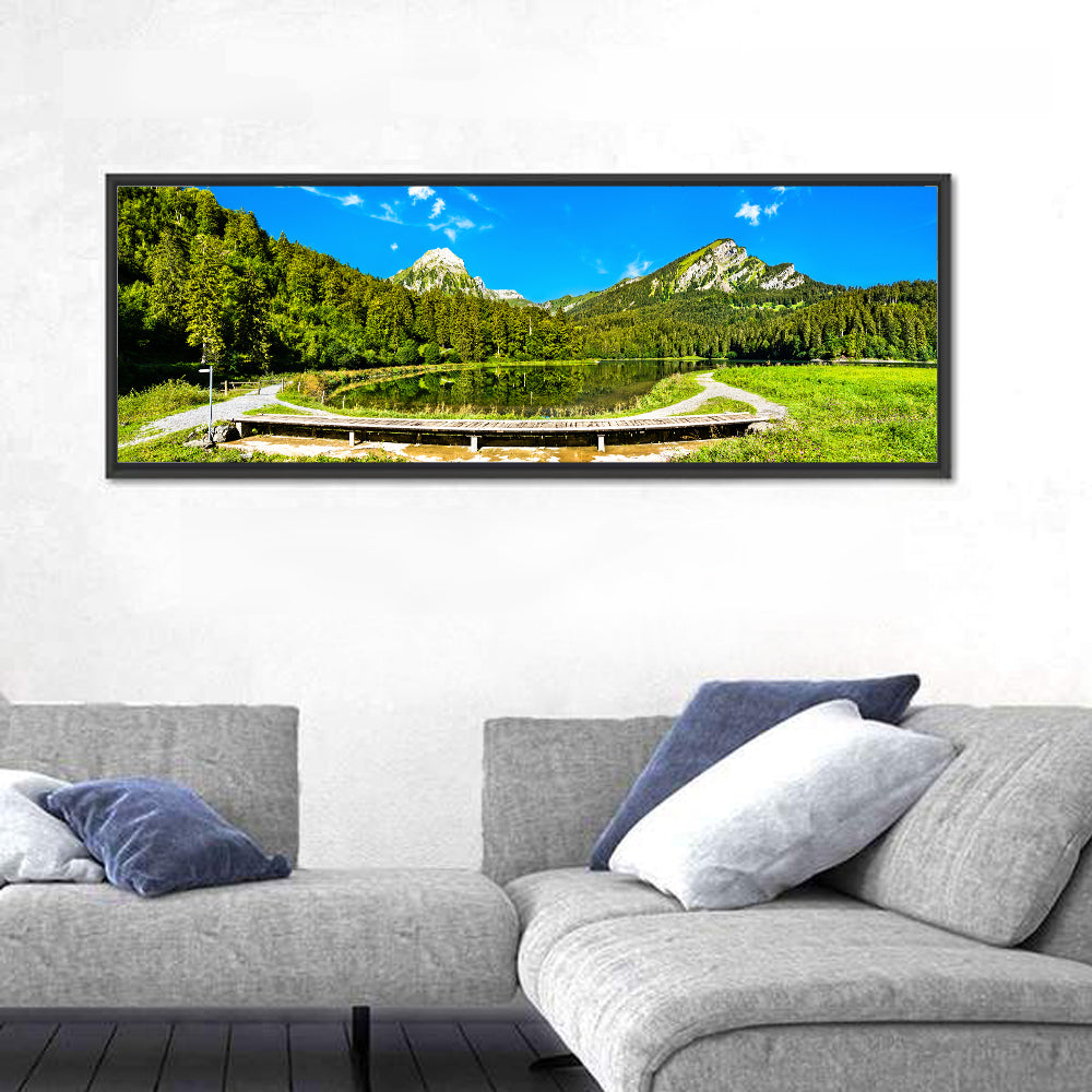 Seealpsee Footbridge Alpine Lake Wall Art