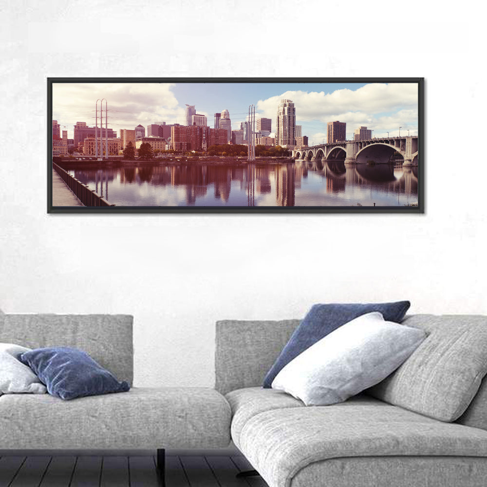 Minneapolis Skyline at Third Avenue Bridge Wall Art