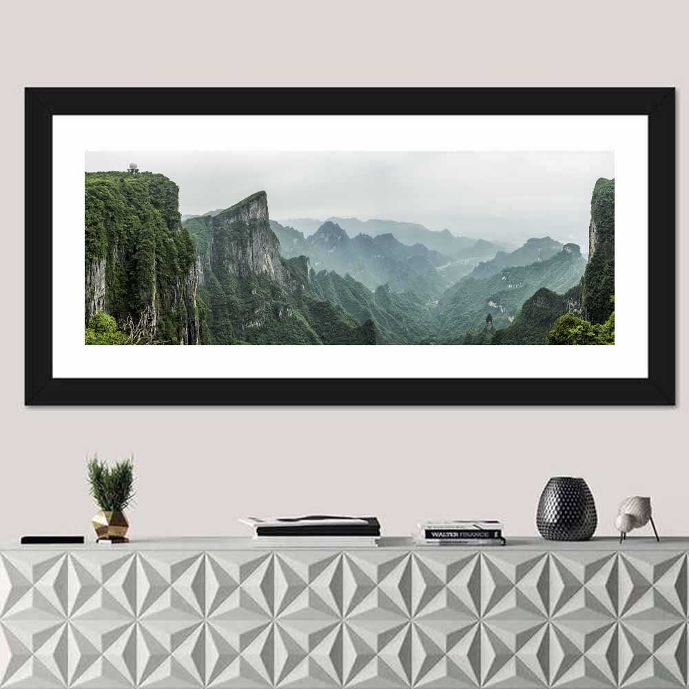 Misty Tianmen Mountain Valley Wall Art