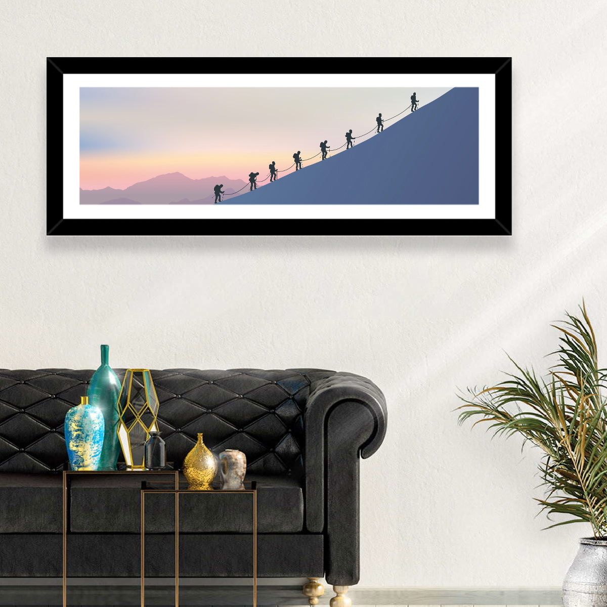 Eight Mountaineers at Dawn Wall Art