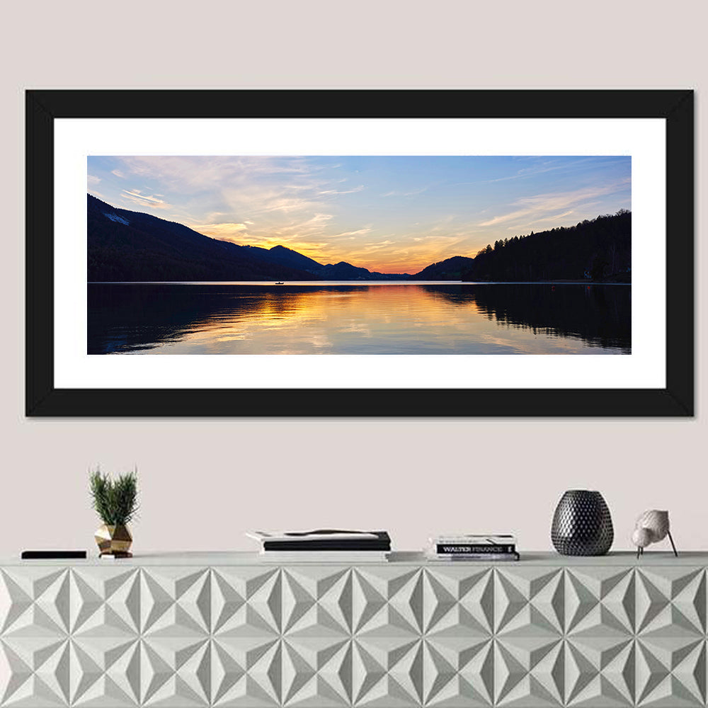 Fuschl Lake Sunset Reflections Wall Art