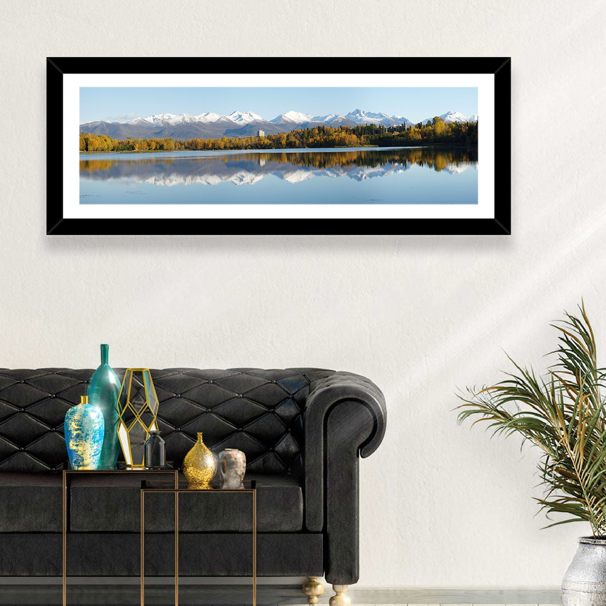 Anchorage Autumn Reflection and Chugach Mountains Wall Art