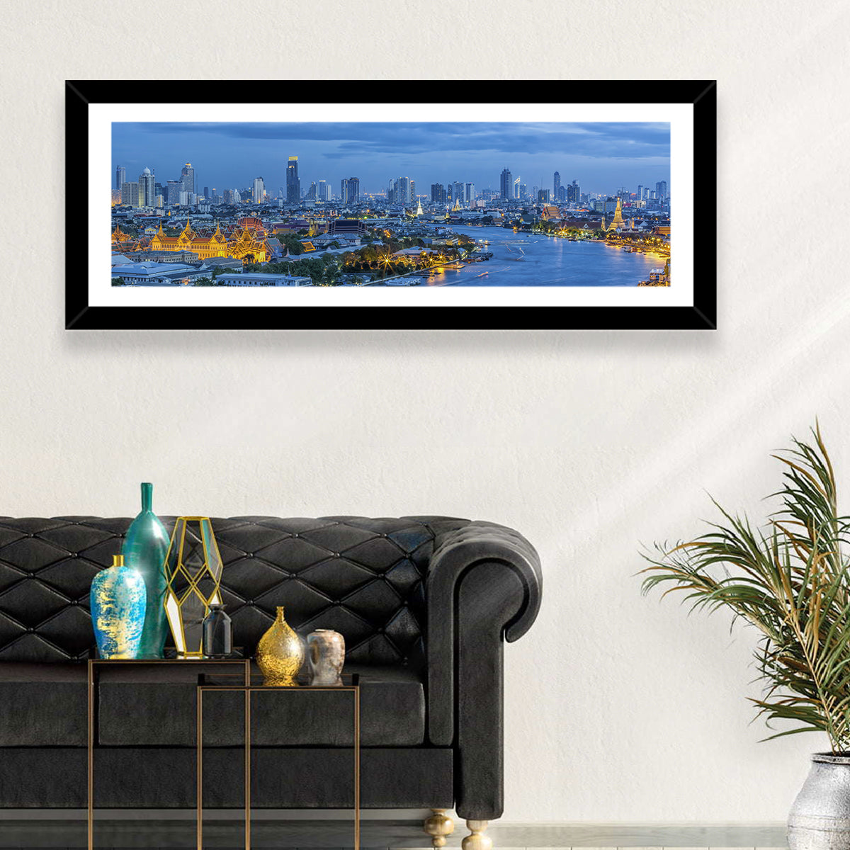 Bangkok Skyline at Blue Hour Wall Art