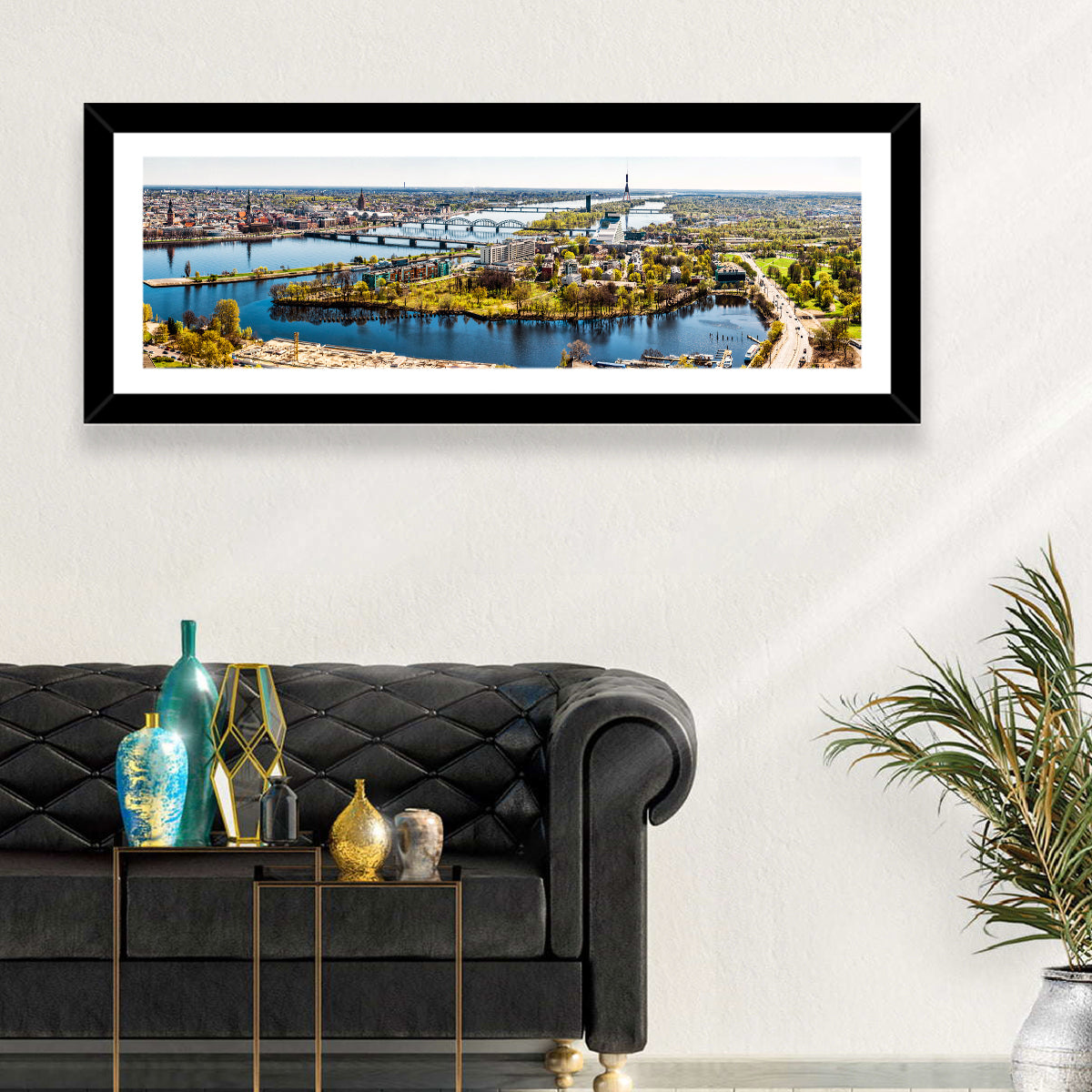Riga Daugava River View Wall Art