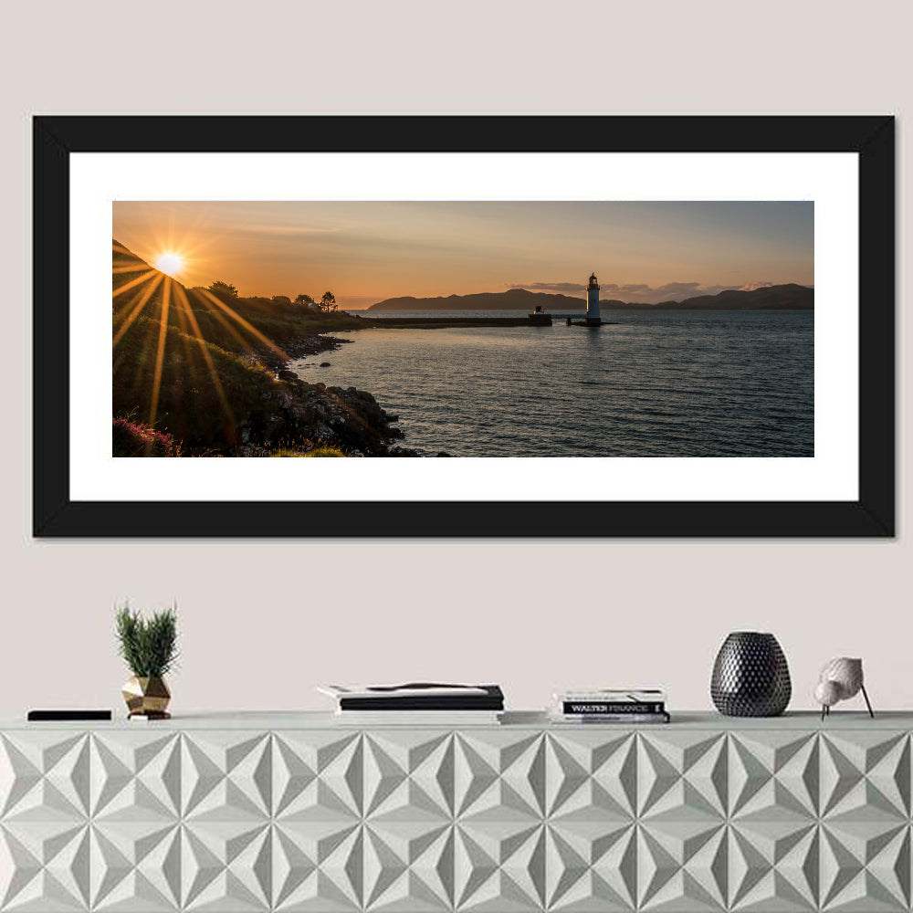 Dunollie Lighthouse Golden Hour Wall Art