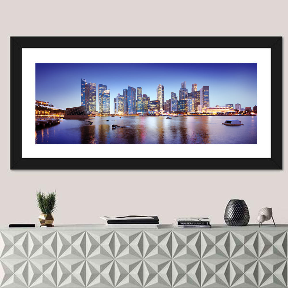 Singapore Marina Bay Skyline at Twilight Wall Art