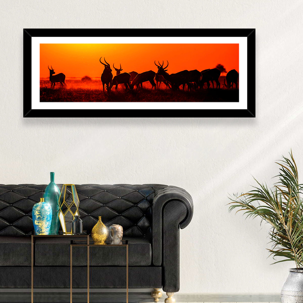 Antelope Herd at Sunset Wall Art