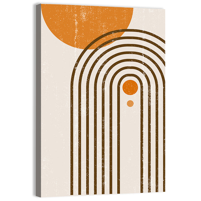 Boho Sun Arch Wall Art as a canvas print