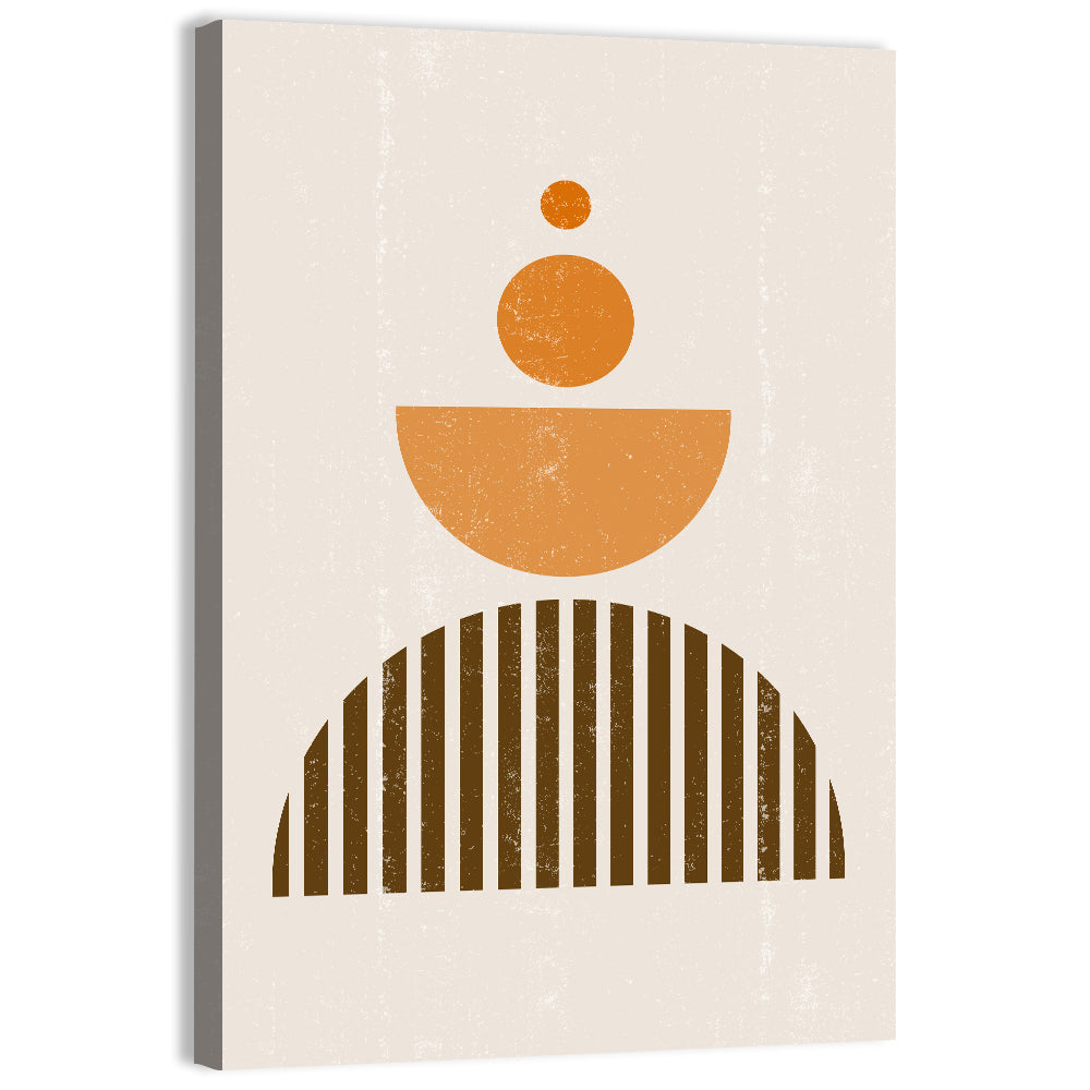 Striped Semicircle Composition Wall Art, canvas print, portrait