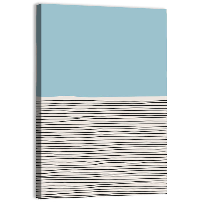 Blue Horizon Minimalist V Wall Art as a canvas print