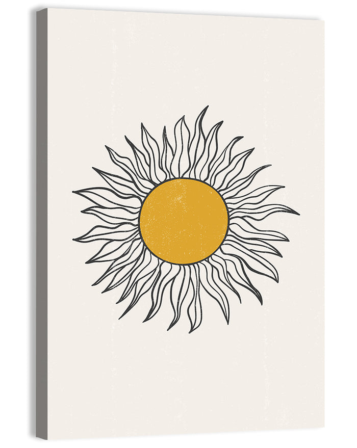 Hand Drawn Sun Study Wall Art as a canvas print