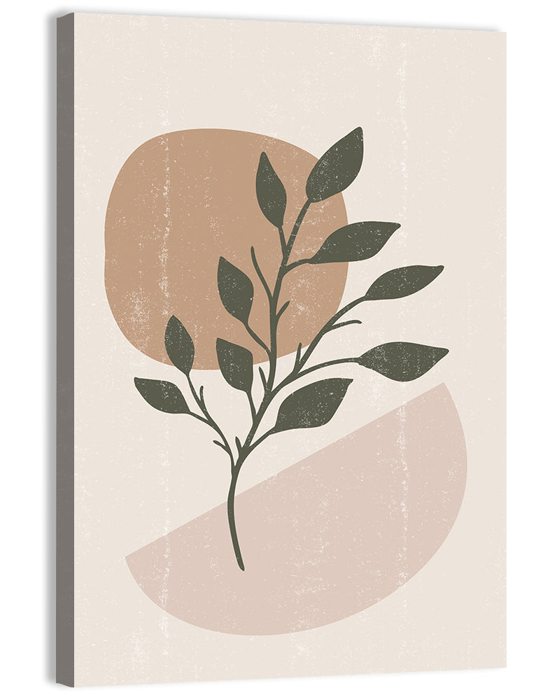 Boho Leaf Study Wall Art, canvas print, portrait
