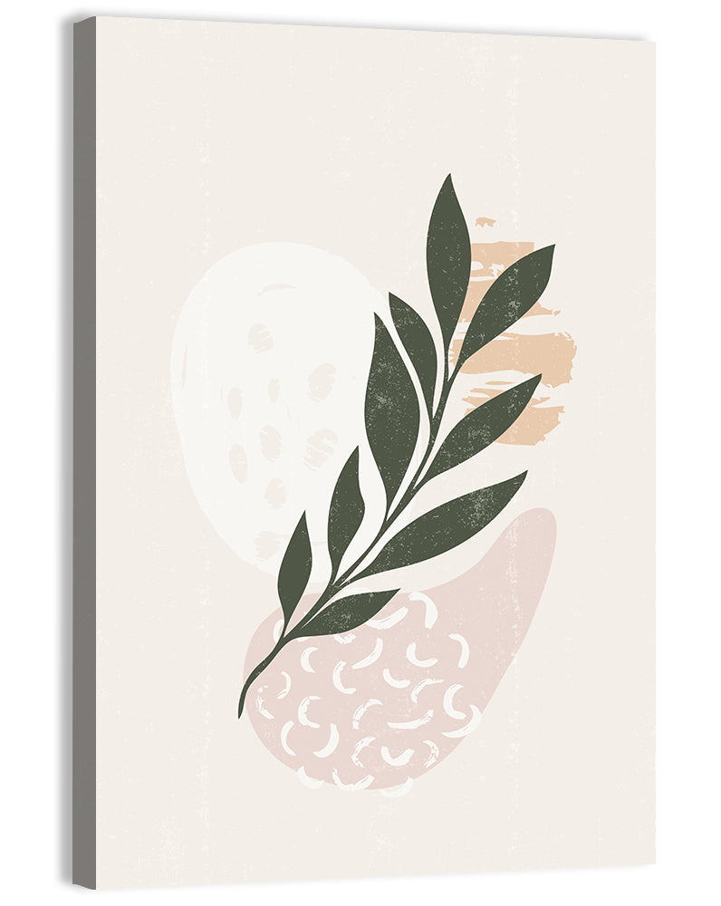 Boho Leaf Study Wall Art, canvas print, portrait