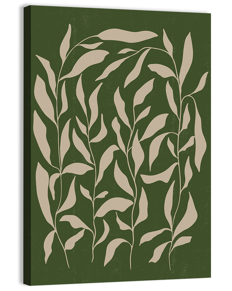 Botanical Stem Study Wall Art, canvas print, portrait