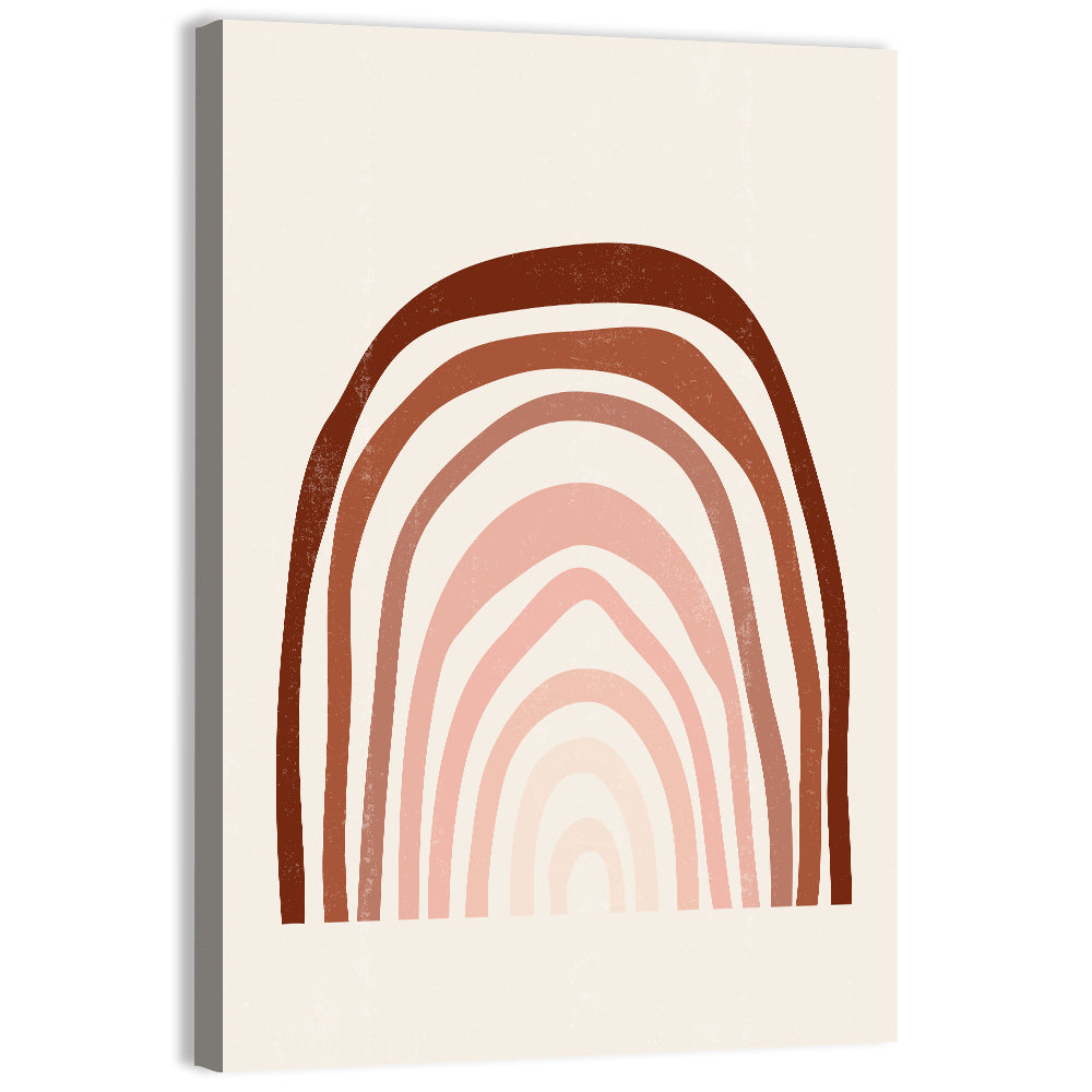 Muted Rainbow Arches Wall Art, canvas print, portrait