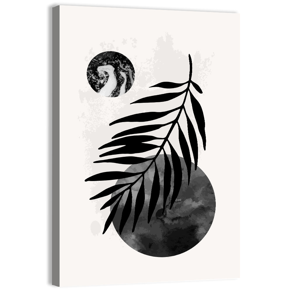 Minimal Palm Leaf Study Wall Art, canvas print, portrait