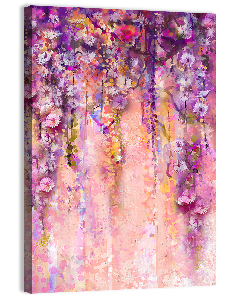 Cascading Wisteria Vines Wall Art, canvas print, portrait